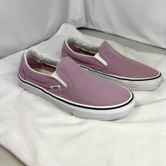 VANS Classic Slip-On Sea Fog / True White Low Top Canvas Women’s Sz 9 - Picture 8 of 9